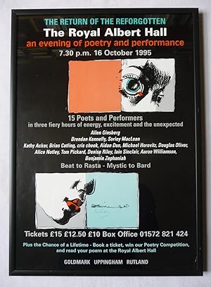 A poster for The Return of the Reforgotten at The Royal Albert Hall, an evening of poetry and per...