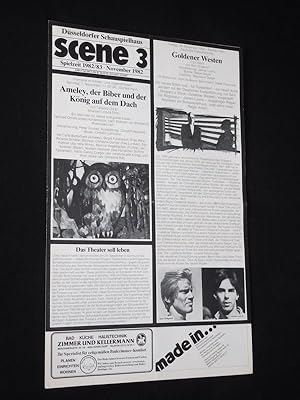 Image du vendeur pour scene 3, Spielzeit 1982/83, November 1982, Dsseldorfer Schauspielhaus [Theaterinformationen] mis en vente par Fast alles Theater! Antiquariat fr die darstellenden Knste