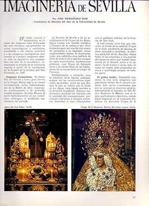 Image du vendeur pour IMAGINERIA DE SEVILLA - SEVILLA, ANDALICIA - (EXTRAIDO ORIGINAL DEL AO 1976, ESTUDIO COMPLETO TEXTO INTEGRO) mis en vente par Libreria 7 Soles