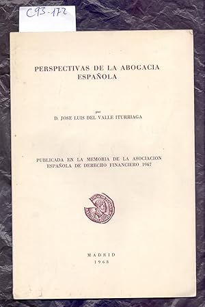 Seller image for PERSPECTIVAS DE LA ABOGACIA ESPAOLA for sale by Libreria 7 Soles