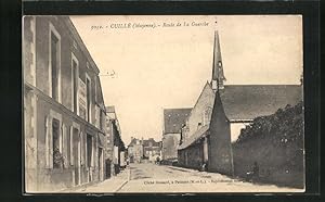 Carte postale Cuillé, Route de La Guerche