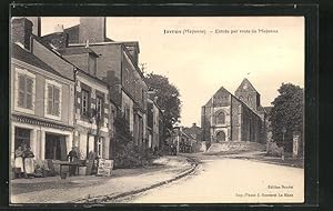Carte postale Javron, Entrée par route de Mayenne