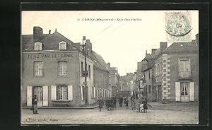 Carte postale Craon, Rue des Halles