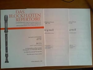 Seller image for Suite g-moll fr Altblockflte und Basso continuo. Partitur und 2 Stimmen. Herausgegeben von Gerhard Braun. Das Blockflten-Repertoire, Edition Moeck 2509. for sale by Buch-Galerie Silvia Umla