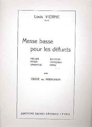 Bild des Verkufers fr Messe basse op.62 pour les dfuntspour orgue ou harmonium zum Verkauf von AHA-BUCH GmbH