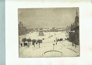 Imagen del vendedor de Dresden - Theaterplatz im Schnee, 1910 a la venta por Antiquariat Hardner