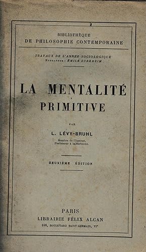 Image du vendeur pour LA MENTALITE PRIMITIVE mis en vente par Librairie l'Aspidistra