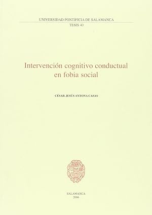 Imagen del vendedor de Intervencin cognitivo conductual en fobia social a la venta por Imosver