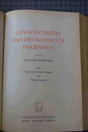 Bild des Verkufers fr Langenscheidts Handwrterbuch italienisch deutsch Teil 1 zum Verkauf von Cornelia Greve