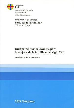 Imagen del vendedor de Diez principios relevantes para la mejora de la familia en el siglo XXI a la venta por Imosver