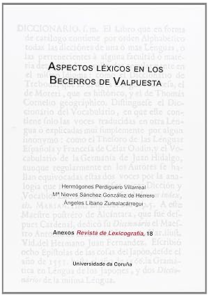Seller image for Aspectos lxicos en los becerros de Valpuesta for sale by Imosver