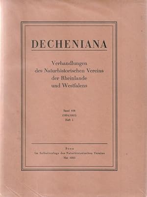 Decheniana. Verhandlungen des Naturhistorischen Vereins der Rheinlande und Westfalens.