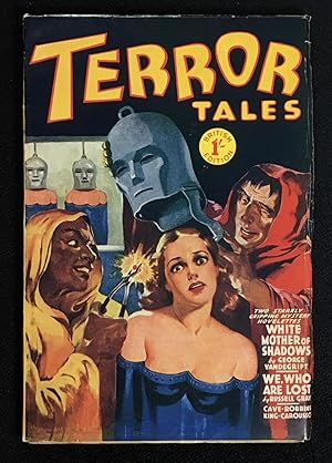 Terror Tales. Pulp magazine, British Edition. Stories are: White Mother of Shadows; Carnage on th...