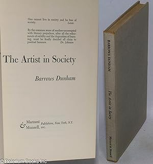 Seller image for The Artist in Society for sale by Bolerium Books Inc.