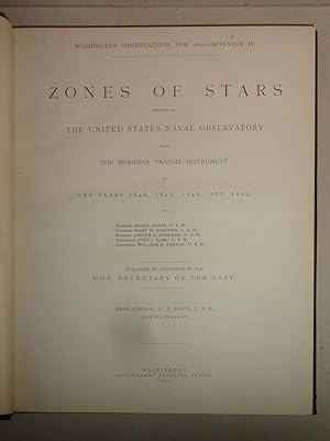 Zones of Stars Observed At the United States Naval Observatory With the Meridan Transit Instrumen...