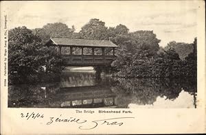 Ansichtskarte / Postkarte Birkenhead North West England, The Bridge, Birkenhead Park
