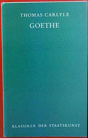 Seller image for Goethe. Klassiker der Staatskunst. Band 12 for sale by biblion2