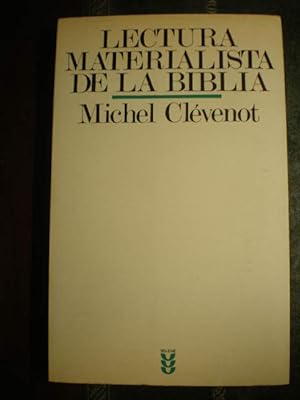 Imagen del vendedor de Lectura materialista de la Biblia a la venta por Librería Antonio Azorín