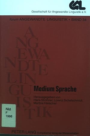 Imagen del vendedor de Medium Sprache. Forum angewandte Linguistik ; Band. 34 a la venta por books4less (Versandantiquariat Petra Gros GmbH & Co. KG)