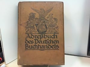 Bild des Verkufers fr Adrebuch des Deutschen Buchhandels 1929 - 91. Jahrgang zum Verkauf von ABC Versand e.K.