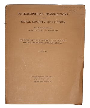 Fat Combustion and Metabolic Rate of Flying Locusts (Schistocerca gregaria Forskål, - [PRESENTATI...