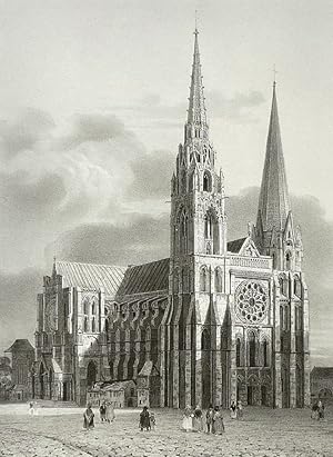 Chartres, Kirchenansicht , Chartres. - Kirchenansicht. - "CathÃ drale de Chartres".
