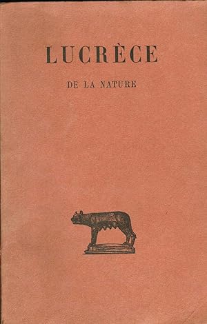 DE LA NATURE LIVRE I-III