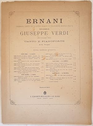 ERNANI DRAMMA LIRICO IN QUATTRO PARTI DI FRANCESCO MARIA PIAVE POSTO IN MUSICA DA GIUSEPPE VERDI ...