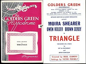 Seller image for Triangle Two Variations on a Theme - Hardly Respectable and The Festival of Bacchus | Original Souvenir Theatre Programme Performed at The Golders Green Hippodrome + Promotional Flyer For Performance at Golders Green Hippodrome Theatre for sale by Little Stour Books PBFA Member