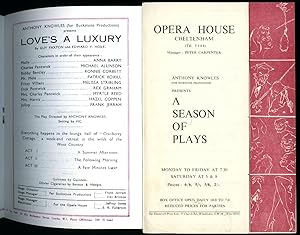 Seller image for Love's A Luxury | Original Souvenir Theatre Programme Performed at The Opera House, Cheltenham + A Season of Players Flyer for sale by Little Stour Books PBFA Member