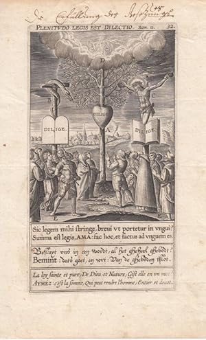 Plenitudo legis est dilectio. Kupferstich Nr. 32 aus David, Johannes: Veridicus christianus.