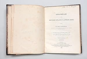 Bild des Verkufers fr A Grammar of the Hindustani Language. Third edition. zum Verkauf von Peter Harrington.  ABA/ ILAB.