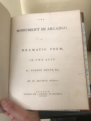 Seller image for The Monument in Arcadia : a Dramatic Poem, in Two Acts. for sale by Temple Bar Bookshop