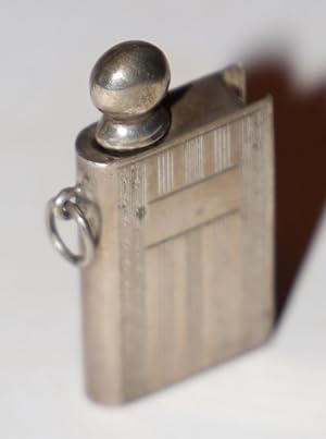 [Faux Book] Miniature Book-Shaped Silver Book Containing a Brush