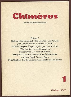 Bild des Verkufers fr Chimres N1, printemps 1987 zum Verkauf von LibrairieLaLettre2