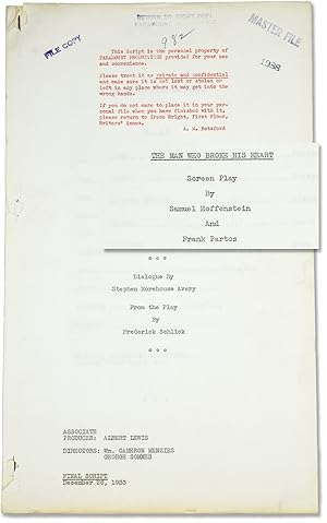 Seller image for Wharf Angel [The Man Who Broke His Heart] (Original screenplay for the 1934 film) for sale by Royal Books, Inc., ABAA