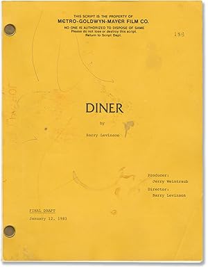 Bild des Verkufers fr Diner (Original screenplay for the 1982 film) zum Verkauf von Royal Books, Inc., ABAA