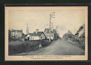 Carte postale St-Georges-de-Rouelley, Vue Generle prise de la route de Barenton