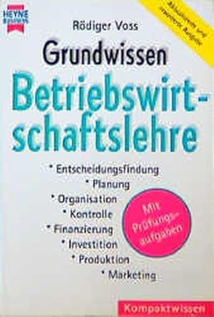 Grundwissen Betriebswirtschaftslehre