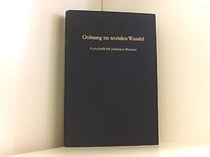 Bild des Verkufers fr Ordnung im sozialen Wandel.: Festschrift fr Johannes Messner zum 85. Geburtstag. Festschrift fr Johannes Messner zum 85. Geburtstag. zum Verkauf von Book Broker