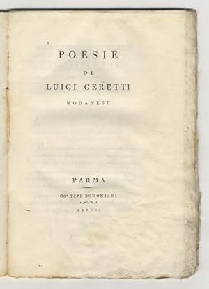 Seller image for Poesie di Luigi Ceretti Modanese. for sale by Libreria Oreste Gozzini snc