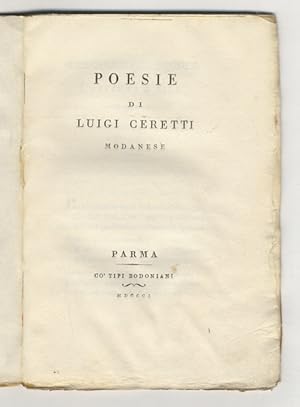 Seller image for Poesie di Luigi Ceretti Modanese. for sale by Libreria Oreste Gozzini snc