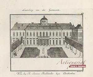"Laxenburg von der Gartenseite". Aus F. C. Weidmann: Neustes Panorama von Wien.