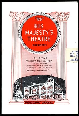 Seller image for A Touch of the Sun - A Three Act Play | Original Souvenir Theatre Programme Performed at His Majesty's Theatre, Aberdeen for sale by Little Stour Books PBFA Member