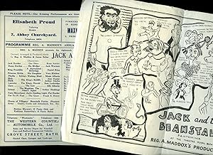 Immagine del venditore per Jack and the Beanstalk | Original Souvenir Theatre Programme Performed at Theatre Royal Bath | Bath's Historic House of Entertainment + Promotional Advertisement Flyer venduto da Little Stour Books PBFA Member