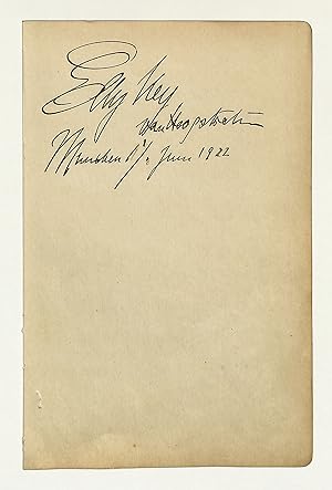Seller image for Eigenh. Namenszug "Elly Ney van Hoogstraten" mit Datierung als Albumblatt. for sale by Eberhard Kstler Autographen&Bcher oHG