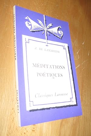 Image du vendeur pour Meditations Poetiques mis en vente par Dipl.-Inform. Gerd Suelmann