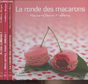 Bild des Verkufers fr Petite cuisine  croquer - Coffret 3 livres - La ronde des macarons - Mini verres, maxi dlices ! - A vos cuillres ! zum Verkauf von Le-Livre