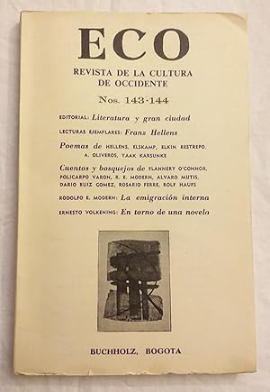 Seller image for ECO revista de la cultura de occidente Nos 143-144. for sale by Aaromadelibros