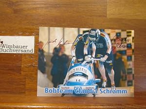 Bild des Verkufers fr Original Autogramm Claudia Schramm / Nicole Herschmann Bobteam /// Autogramm Autograph signiert signed signee zum Verkauf von Antiquariat im Kaiserviertel | Wimbauer Buchversand